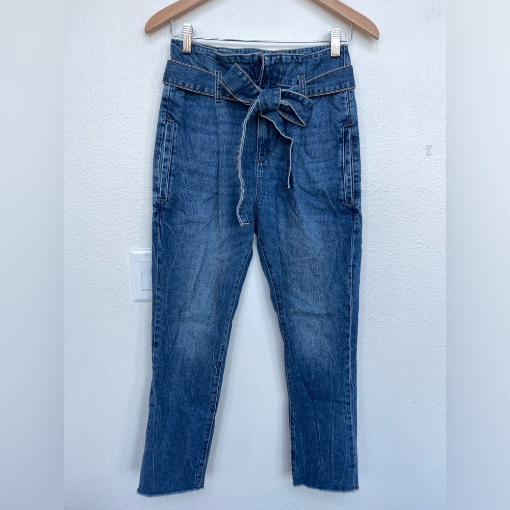 DL1961 Susie Paper Bag High Rise Tapered Jeans Size 24 - Picture 2 of 9